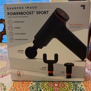 NWT Sharper Image Powerboost Sport Percussion Massager